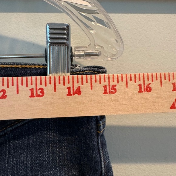 Hollister Flare Jeans 26x32 Size 3 Dark Wash Super Low Rise Stretch Y2K Denim - Picture 15 of 16